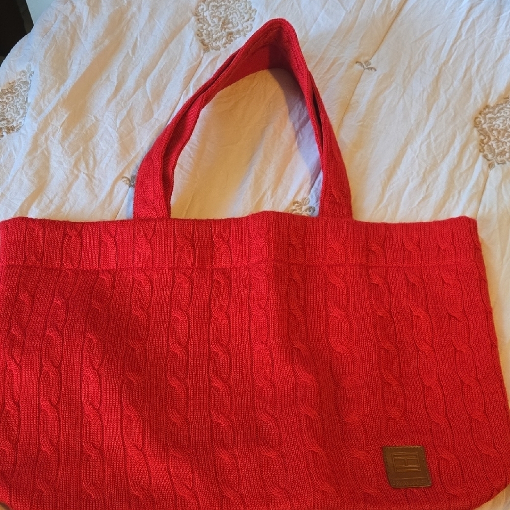 Tommy Hilfiger Red Tote Bag - Picture 2 of 8